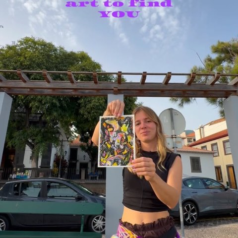 Instagram post by @eeye.see: Did it find you? 💜 . . . . #artist #artreel #artshow #universe #abstract